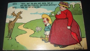 Old COMICUS Comic ANIMAL DEER WHAT DAD CALLS MUM - IT'S NOT AN OLD COW humour - Foto 1 di 1
