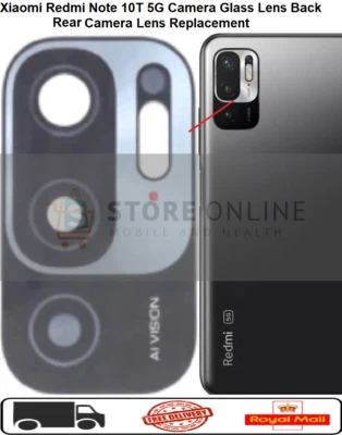 Repuesto de lentes de vidrio para cámara Xiaomi Redmi Note 10T 5G cámara trasera cámara trasera Foto 1 de 2