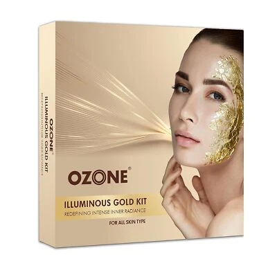 Ozone Illuminous Gold Organic Facial Kit For Natural Golden Glow 60gm - Image 1 of 4