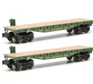 2 PACK - O Gauge 10-1/2" Flat Cars - CHICAGO & NORTHWESTERN - New Item Never Ran - Picture 1 of 2