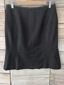 Coast Womens Skirt Wool Blend Panelled Lined Formal Smart Size 12 Dark Brown - Picture 1 of 11