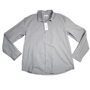 NWT APRAW Shirt Men's Gray Long Sleeve Linen Blend Button Up Size XXL - Picture 1 of 9