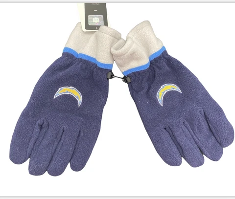 San Diego Chargers NFL Mens Thinsulate Fleece Gloves Navy Grey Gold Comfy NOS Cover