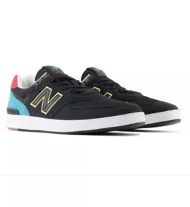 GENUINE NEW BALANCE CT 574 SIZE 14 D BLACK WHITE BLUE CLASSIC COURT SNEAKER SHOE - Picture 1 of 6