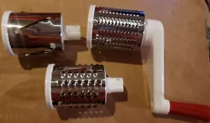Cheese Graters with Handle, Manual Shredder Rotary 3 Replaceable Drum Blades Onl - Picture 1 of 1