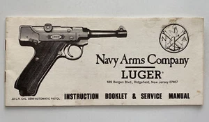 Navy Arms Company Luger Original Factory Instruction & Service Manual Vintage - Picture 1 of 2