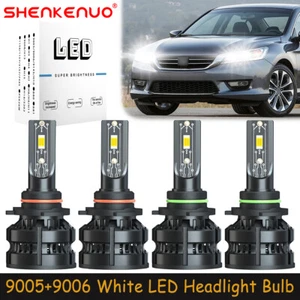 For Honda Accord 1990-2012 White 9005 9006 LED Headlights Bulbs High Low Beam Z8 - Picture 1 of 16
