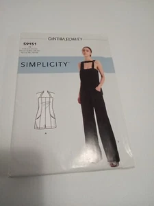 SIMPLICITY PATTERN 9151  JUMPSUIT  ROMPER  MISSES  SIZES  12 14 16 18 20   UNCUT - Bild 1 von 2