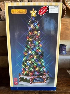 Lemax Majestic Light's & Sounds 12" Árbol de Navidad Pueblo de Navidad Accesorio - Imagen 1 de 13