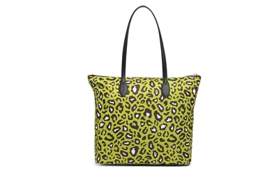 Furla зеленый гепард очень большой Calipso сумка с короткими ручками - новый с Ярлыками - Изображение 1 из 4