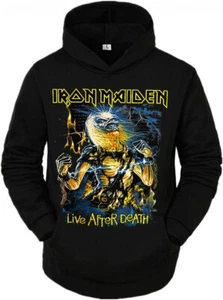 IRON MAIDEN LIVE AFTER DEATH BAND HOODIES BLACK MEN's SIZES - Picture 1 of 1