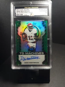 2017 Leaf TD Machines DEDE WESTBROOK Green RC Auto #15/50- Five Star GEM MINT 10 - Picture 1 of 4