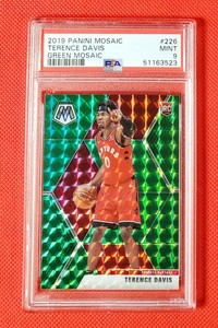 Terence Davis 2019-20 Panini Mosaic Green Prizm #226 RC Rookie PSA 9 Mint