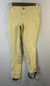 Equestrian Pants Leggings Girls Size 12 Knee Patch Lowrise Pull-on Jods Horse - Picture 1 of 9