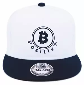Be Positive - Bitcoin - Cappellino - Snapback - Bianco/Blu - Unisex - Foto 1 di 2