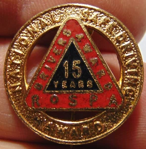 ROSPA 15 Years Safe Driving Award Enamel Pin Badge - Picture 1 of 2