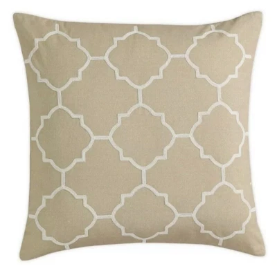 Morgan домашний геометрический квадратный наволочка, Colby серо-коричневый, 20 «X 20» - Изображение 1 из 4