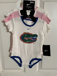 NIKE FLORIDA GATORS PINK WHITE 3/6M 3/6 MONTHS NWT INFANT GIRLS ONE PIECE - Picture 1 of 5