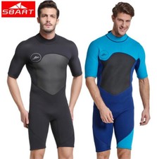 SBART One Piece 2MM Wetsuit Men's Half Sleeve Surfing Swim Suitable Snorkeling
