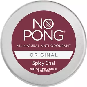 No Pong Spicy Chai Original All-Natural Deodorant, Paraben, Aluminum and Plastic - Picture 1 of 6