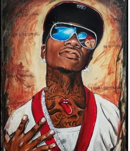 JEREMY WORST Lil B The Based God TyBg Art Canvas Print taskforce studio rapper - Picture 1 of 3
