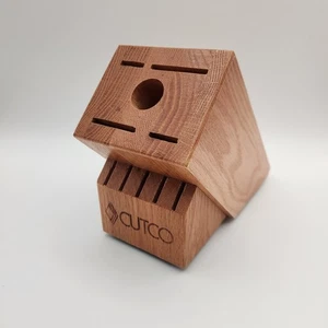 Cutco 10-fach Massivholz Honig Eiche Finish Messerblock - Made in USA - Bild 1 von 16