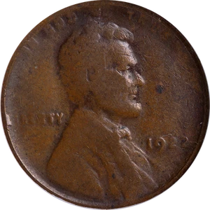 1922 No D Lincoln Cent FS-013.2 Die 2 ANACS VF20 Key Date Decent Eye Appeal - Picture 1 of 4