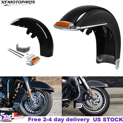 Conjunto de luz de guardabarros delantero para Harley Electra Tri Glide Road King 1989-13 12 Foto 1 de 4