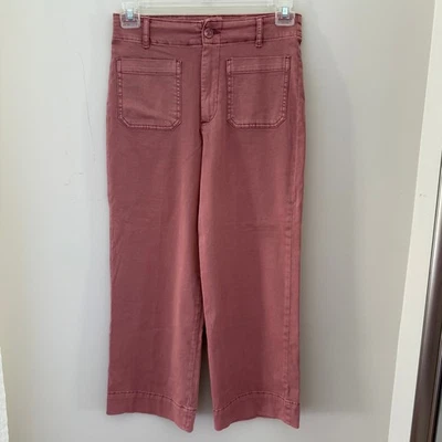 Bagatelle Collection Cropped Wide Leg Pants Size 8 Pink Utility - Image 1 of 4