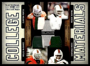 2009 Playoff National Treasures Quad Prime Patch MIAMI HURRICANES /15 Game Used - Picture 1 of 2