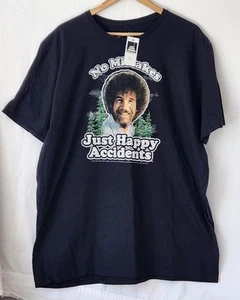 NWT Bob Ross "No Mistakes Just Happy Accidents" Unisex T-Shirt; Size 2XL - Picture 1 of 5