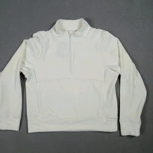 NWT DSG Girls Pullover Longsleeve 1/2 Zip L(14) With Kangaroo Pocket Pale Yellow - Picture 1 of 5