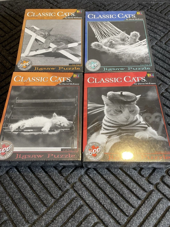500pc Classic Cats Jigsaw Puzzle Cat Nap I by David McEnery Buffalo Games 01
