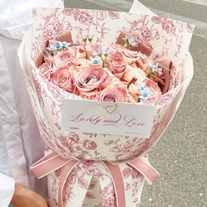 10pcs Romantic Bouquet Wrapping Paper Wedding Birthday Party - Picture 1 of 12