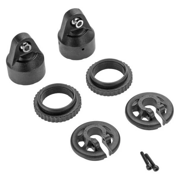 Traxxas 7764 X-Maxx GTX Shock Caps, Spring Perches & Adjusters for 2 Shocks - Image 1 of 1