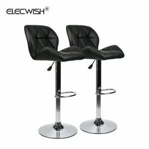 Set of 2 Bar Stools Adjustable Height Swivel Counter Stools Dining Bar Chair - Picture 1 of 35