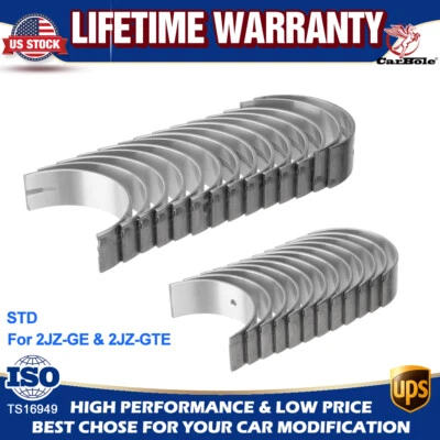 Main & Rod Bearing Kit STD Size For Toyota Supra Lexus GS300 SC300 IS300 3.0L L6 - Image 1 of 4