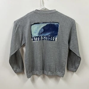 Vintage 17th Street Surf Shop Shirt Mens Xxl Gray Sweatshirt Distressed Pullover - Picture 1 of 10