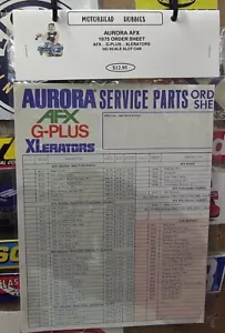 AURORA AFX, 1975 AFX, G-PLUS, & XLERATORS SERVICE PARTS ORDER SHEET - Picture 1 of 1
