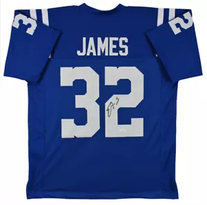 Edgerrin James Authentic Signed Blue Pro Style Jersey Autographed JSA Witness - Picture 1 of 3