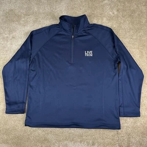 Zero Restriction mens Tour Series Pullover L 1/4 Zip Navy Blue Golf channel - Picture 1 of 12