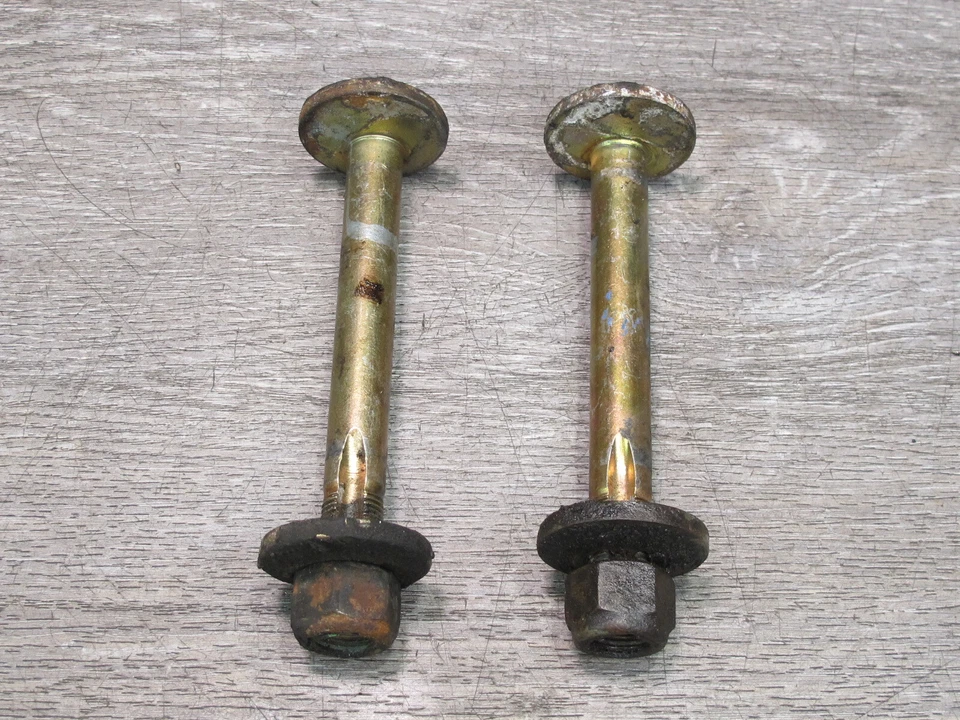 86-91 MERCEDES W126 JUEGO DE 2 SUSPENSIÓN DELANTERA AJUSTE EXCÉNTRICO CAMBER PERNO OEM Foto 1 de 4