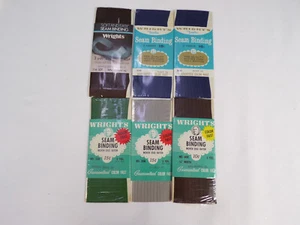 6 Vintage Wrights Rayon Seam Binding 1/2" 3 Yards Non Puckering Color Fast C25 - Picture 1 of 6