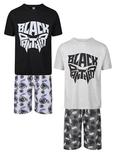 Mens Short Pyjamas Character Black Panther Night Lounge Sleep PJ Sets M-2XL New - Picture 1 of 4