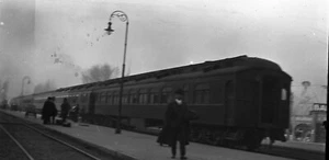 Foto Negativo Tren Antiguo Años 20 Pasajeros Ferroviarios Oklahoma? B & W - Imagen 1 de 3