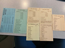 Boy Scout Score Cards complete mint set early 70's