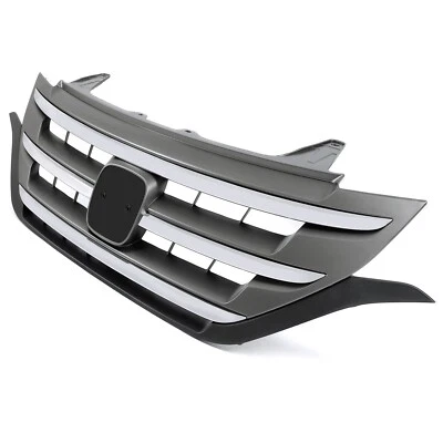 For 2012-2014 Honda CRV CR-V Front Bumper Grille Hood Upper Grill w/Chrome Trim - Image 1 of 4