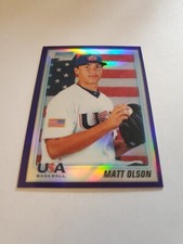 2010 Bowman Chrome Draft Prospect Purple Refractor #BDPP104 Matt Olson