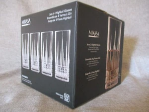 Set 4 bicchieri Mikasa Franklin Highball vecchio stile 12 oz cristallo senza piombo - Foto 1 di 11