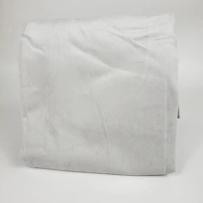 West Elm Cotton Velvet Unlined Curtain Drape 48"x84" Frost Gray OB READ - Image 1 of 4